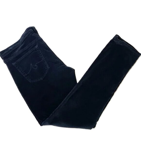 Ag The Stevie Navy Corduroy Ankle Pant Straight Leg Size 32R - Picture 2 of 14